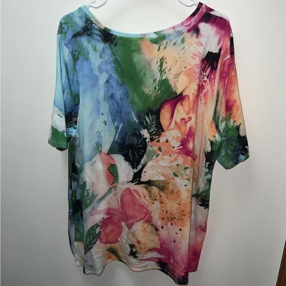 Colorful Abstract Women's Top - Picture 9 of 9